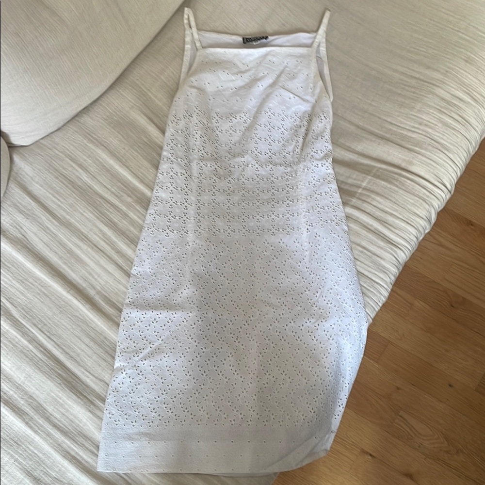 Gianni Versace Couture White Eyelet Dress